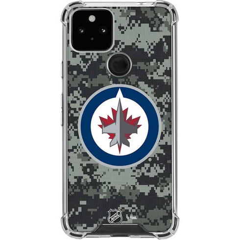 NHL Winnipeg Jets Camo Google Pixel 5 Clear Case